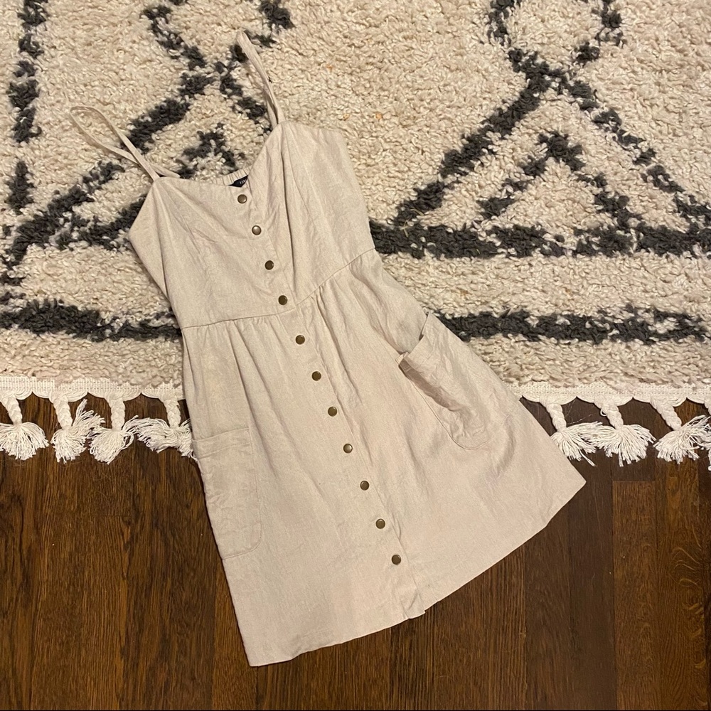 Forever 21 Tan button up dress